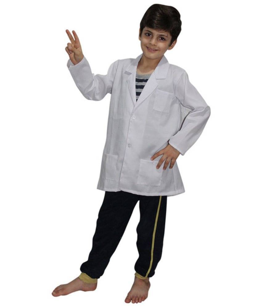     			Kaku Fancy Dresses Lab Coat Costume for Doctor/Medical School Laboratory for Boys & Girls, 5-6 Years (White)