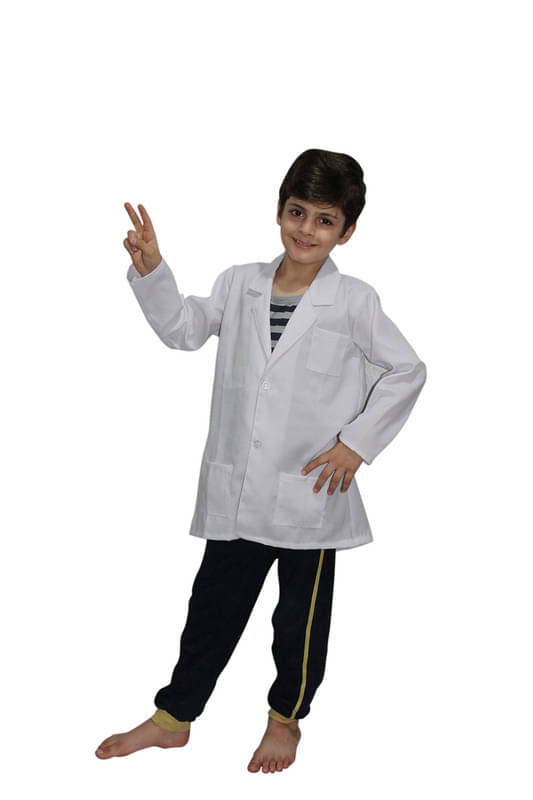     			Kaku Fancy Dresses Lab Coat Costume for Doctor/Medical School Laboratory for Boys & Girls, 14-17 Years (White)