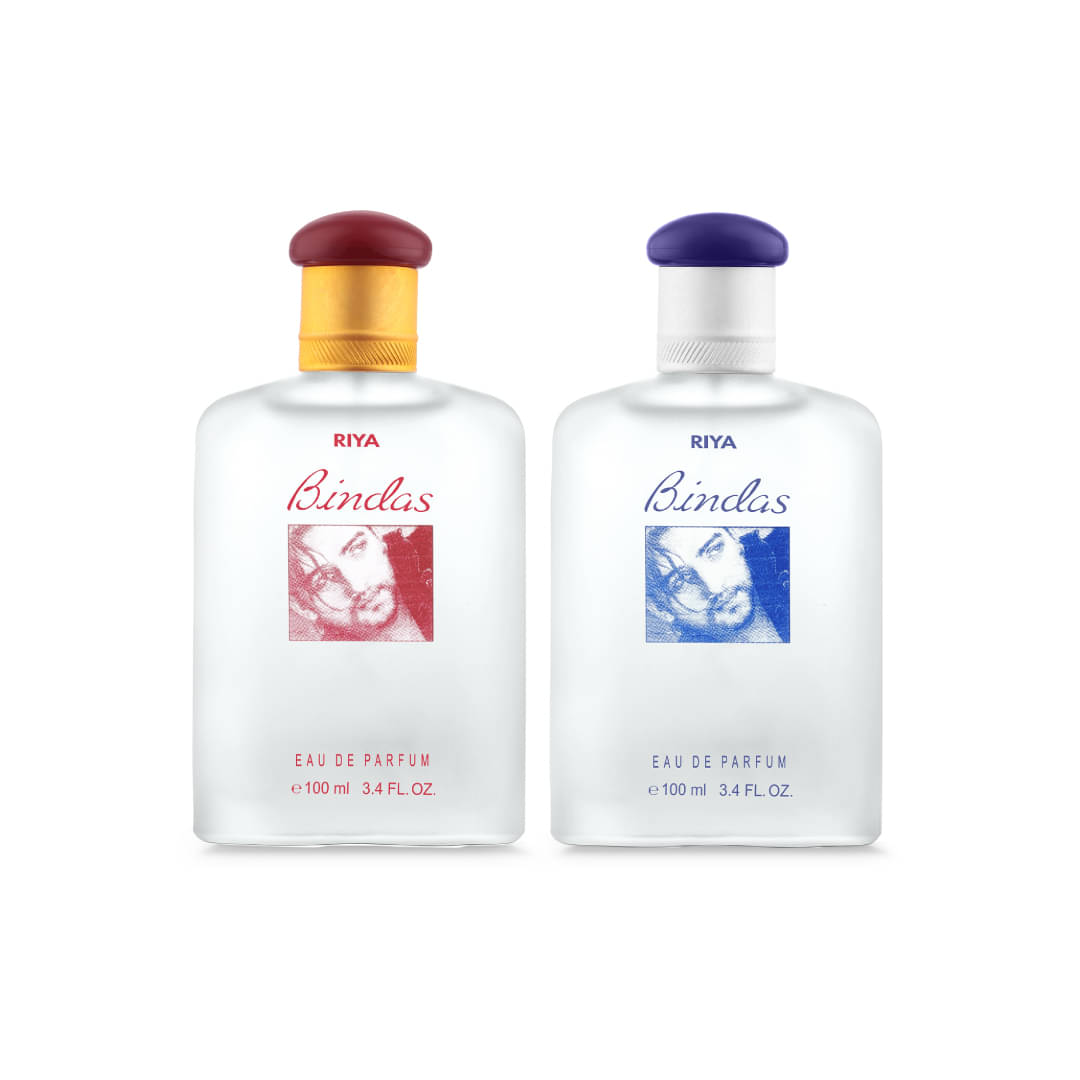 Riya Bindas Red & Blue 100ml Each Eau De Parfum (EDP) For Men ( Pack of 2 ) Riya Bindas Red & Blue 100ml Each Eau De Parfum (EDP) For Men ( Pack of 2 )