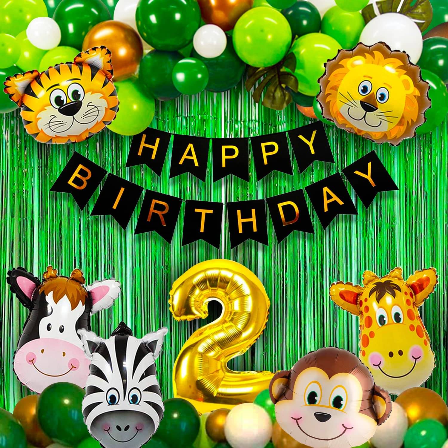 Urban Classic 2th Happy Birthday Jungle theme Decoration for Boys, Girls Urban Classic 2th Happy Birthday Jungle theme Decoration for Boys, Girls