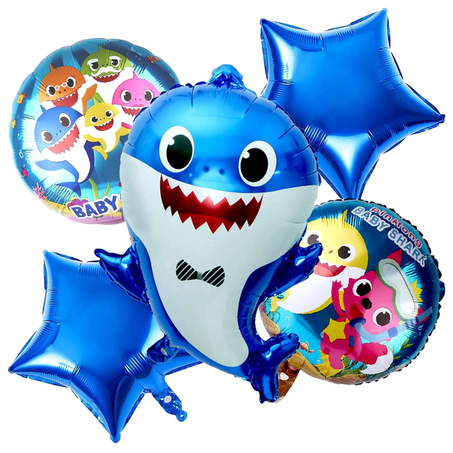 Urban Classic BlueShark Theme Foil Balloon for Birthday Pack of 5 pieces. Urban Classic BlueShark Theme Foil Balloon for Birthday Pack of 5 pieces.