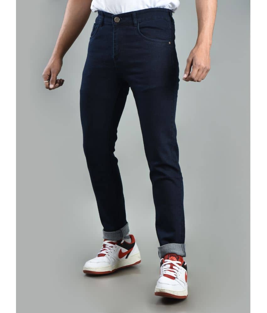 Aflash Slim Fit Basic Men's Jeans - Dark Blue ( Pack of 1 ) - Jeans | Buy online on ZillyBuy