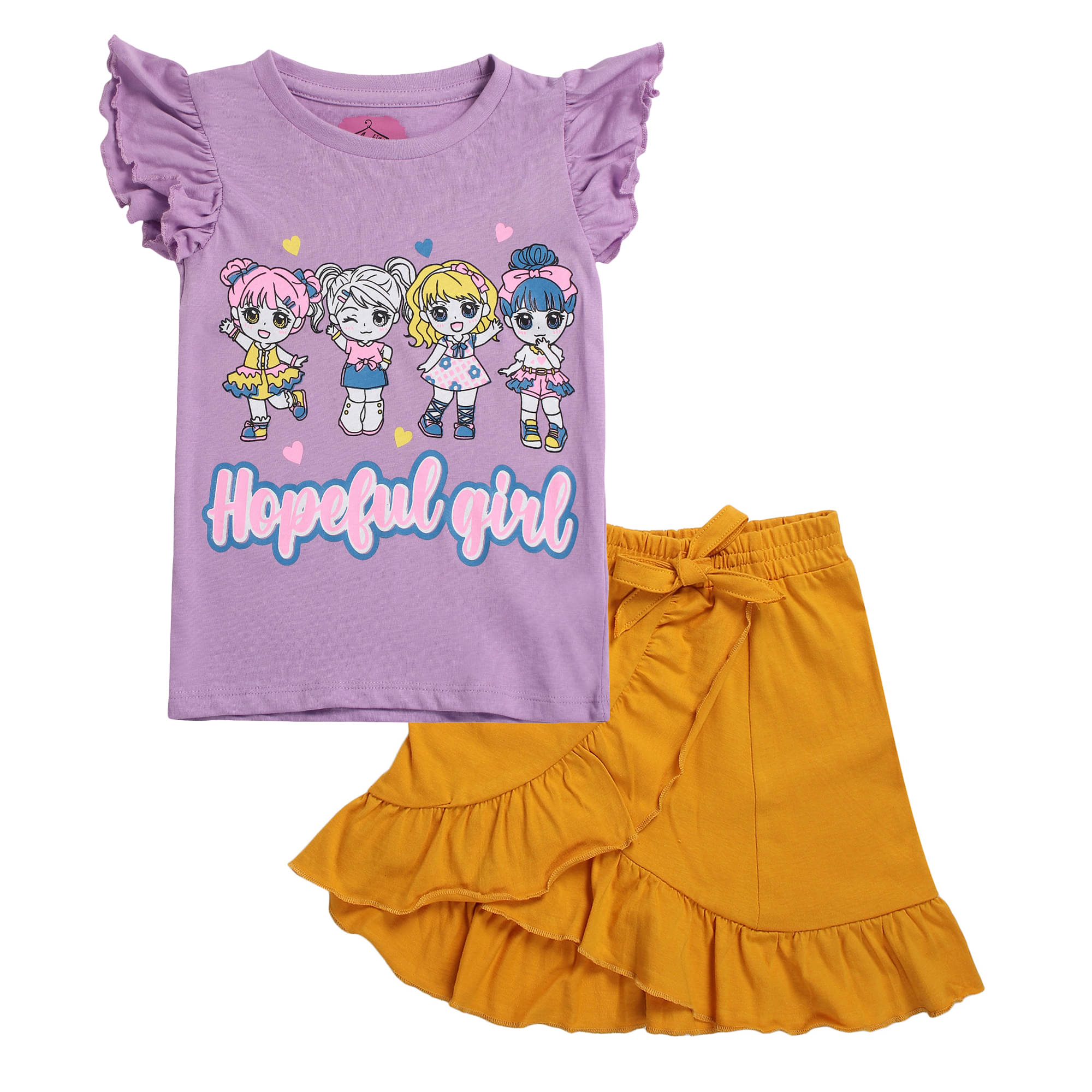     			Arshia Fashions Pack of 1 Girls Cotton Blend Top With Skirt ( Purple )