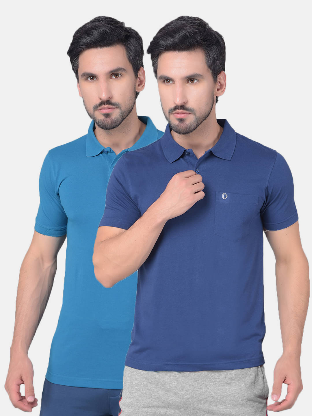 Dollar Cotton Blend Regular Fit Solid Half Sleeves Men's Polo T Shirt - Multicolor ( Pack of 2 ) Dollar Cotton Blend Regular Fit Solid Half Sleeves Men's Polo T Shirt - Multicolor ( Pack of 2 )