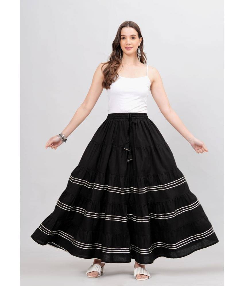    			FABRR Black Cotton Women's Flared Skirt ( Pack of 1 )