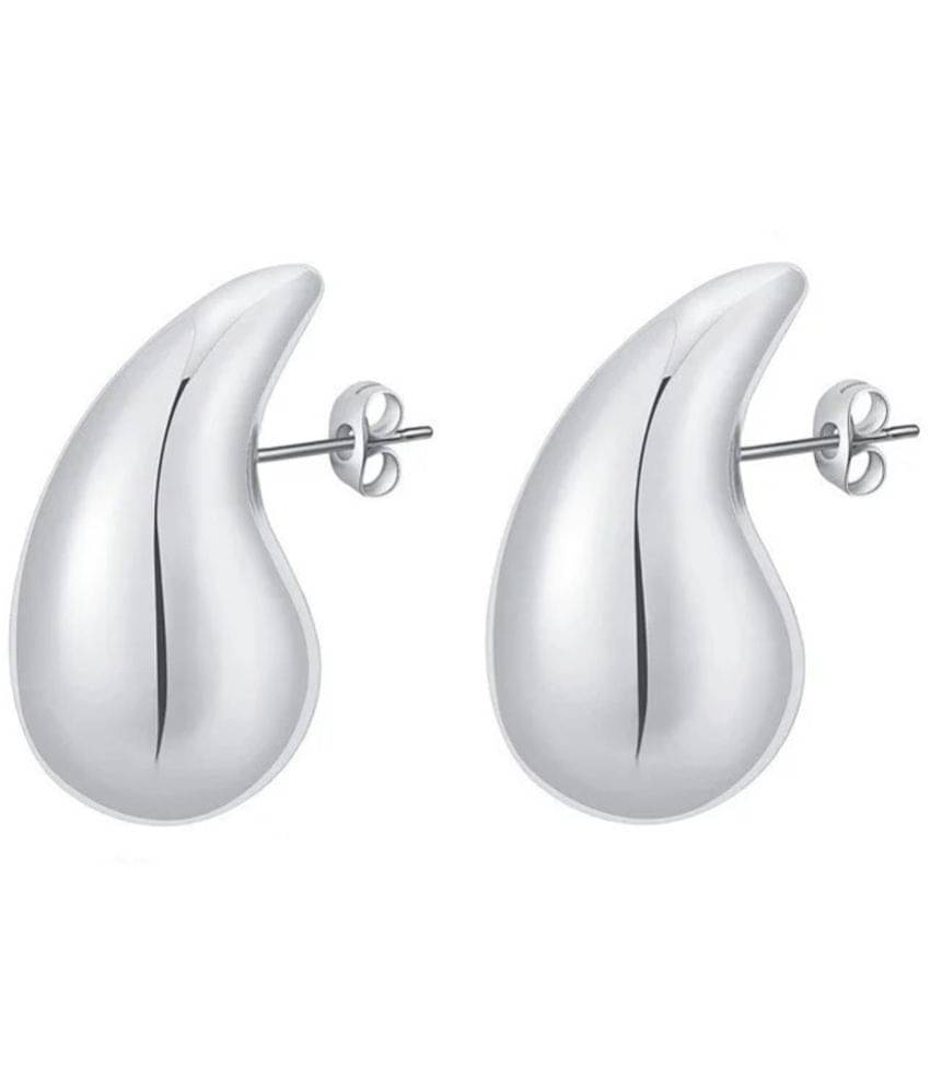     			FASHION FRILL Silver Drop Earrings ( Pack of 1 )