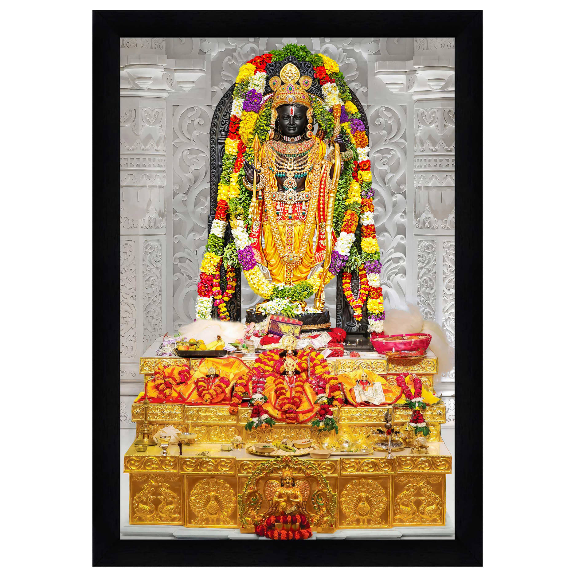     			Indianara Ram Lala Religious Painting With Frame (33cm X 24cm)