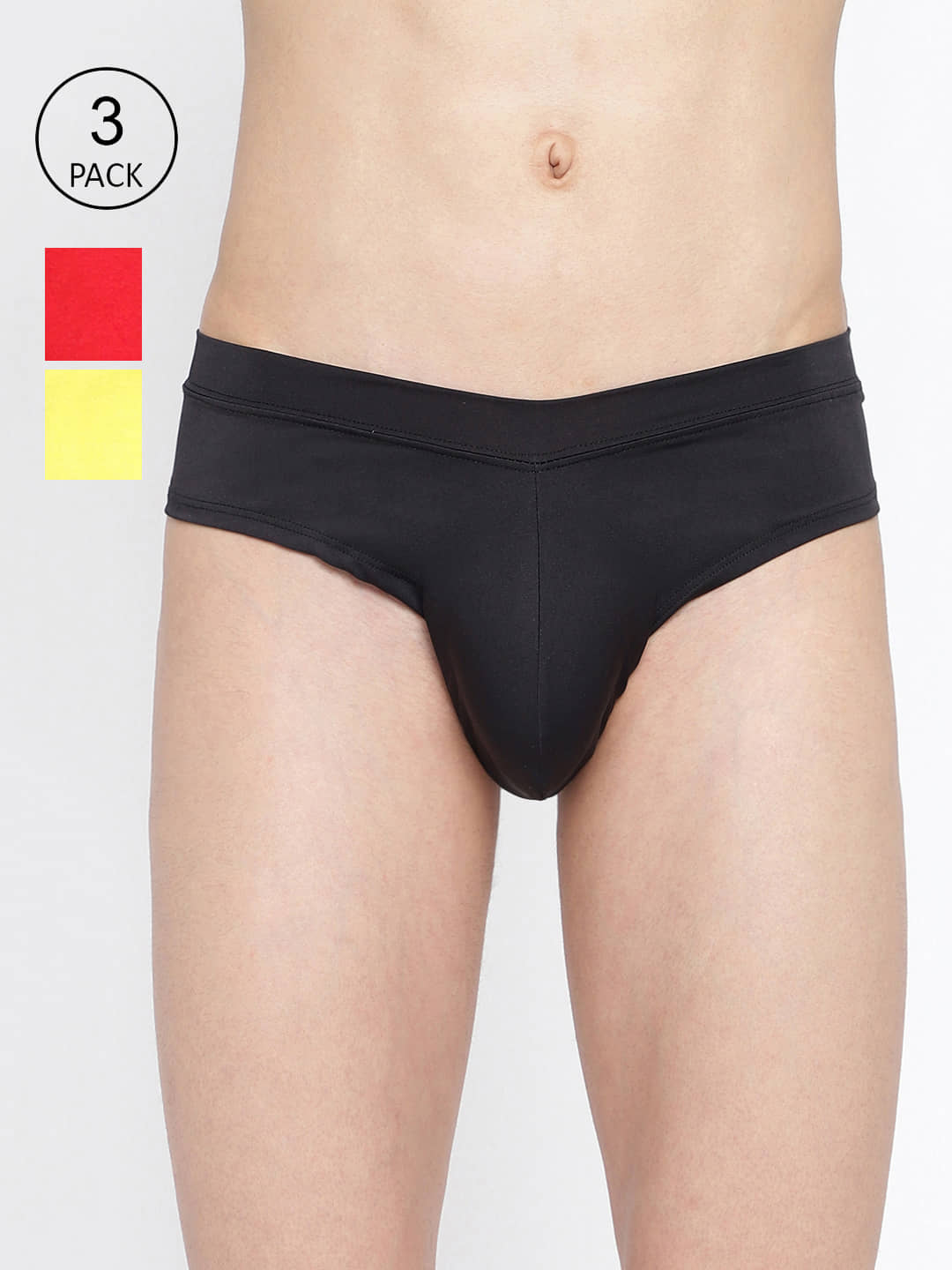 La Intimo Pack of 3 Polyester Briefs For Men's ( Multicolor )