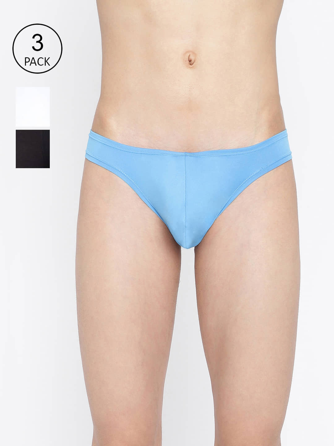 La Intimo Pack of 3 Polyester Bikini For Men's ( Multicolor )