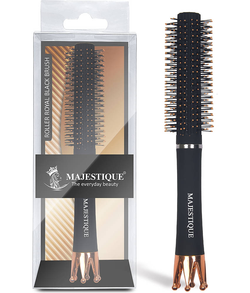 Majestique Crown Series Round Hair Brush for Blow Drying Nylon Bristles For Women and Men - 1 Pcs