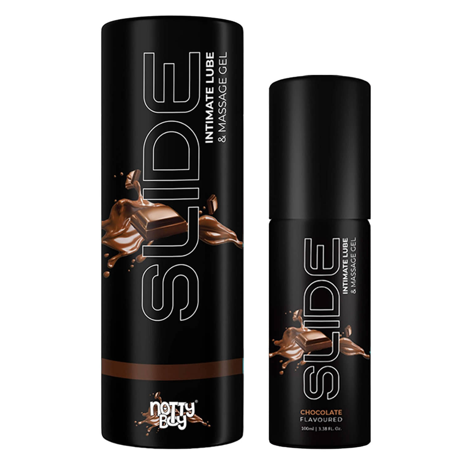 NottyBoy Slide Lubricant Chocolate Flavoured Lube and Message Gel  - 100ml