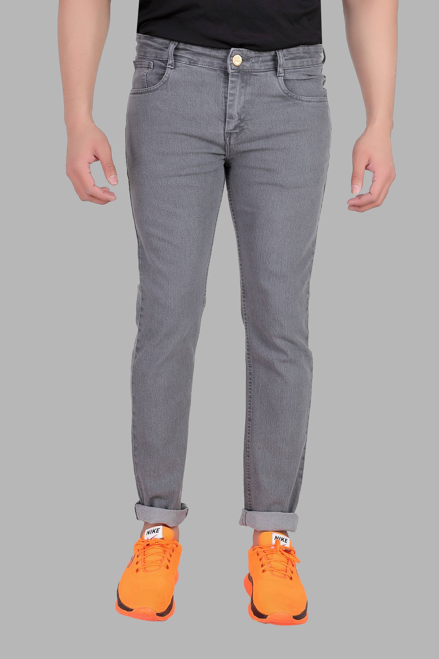 RAGZO Slim Fit Basic Men's Jeans - Grey ( Pack of 1 ) RAGZO Slim Fit Basic Men's Jeans - Grey ( Pack of 1 )