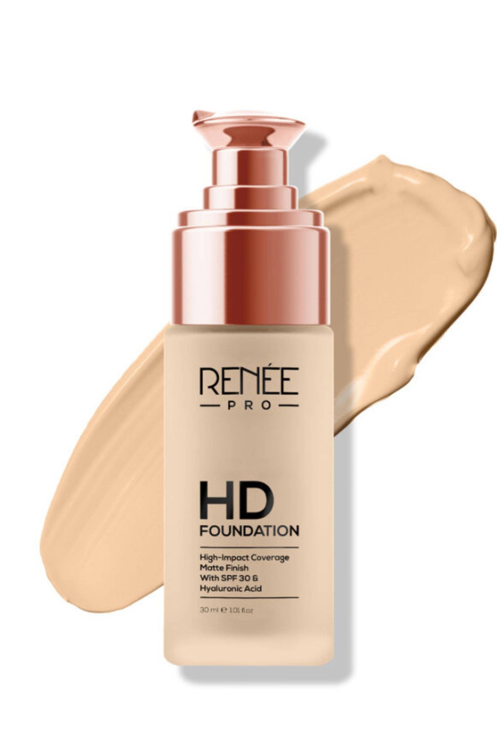     			Renee Pro HD Coverage Foundation- Fir, Matte Finish, Highly Blendable Formula, SPF15, 30Ml