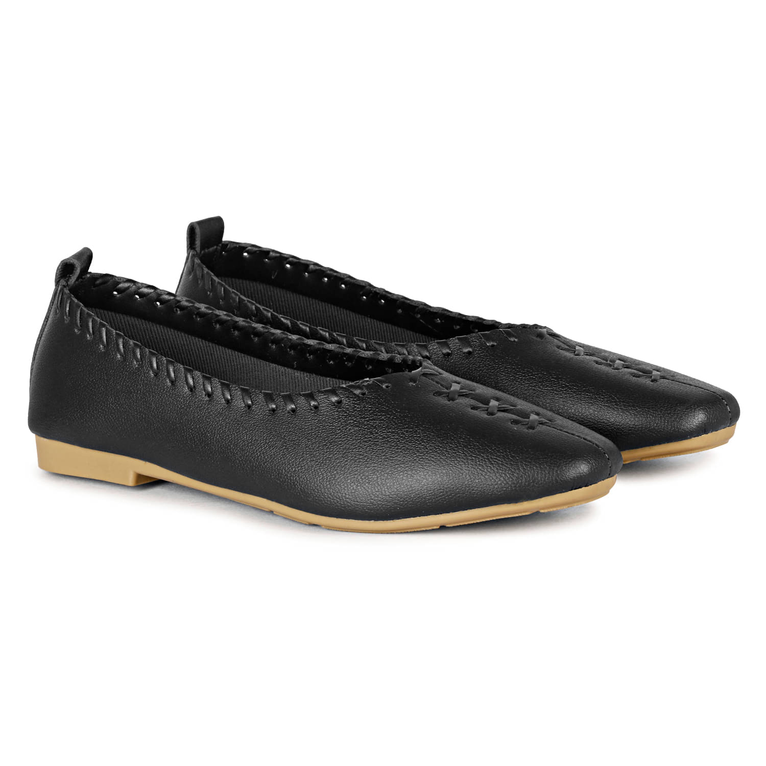     			Saheb Black Women's Casual Ballerinas
