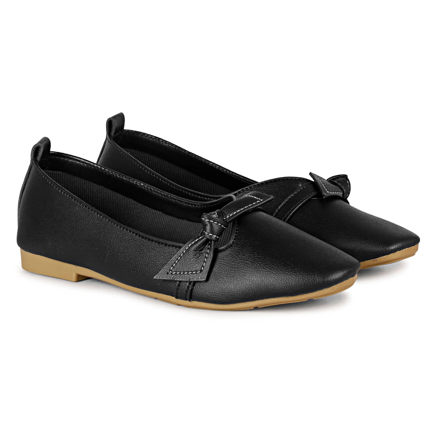     			Saheb Black Women's Casual Ballerinas
