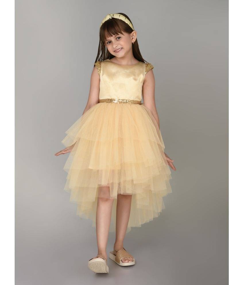 Toy Balloon Kids Net Fit And Flare Dress For Girls ( Pack of 1 , Gold )     			Toy Balloon Kids Net Fit And Flare Dress For Girls ( Pack of 1 , Gold )