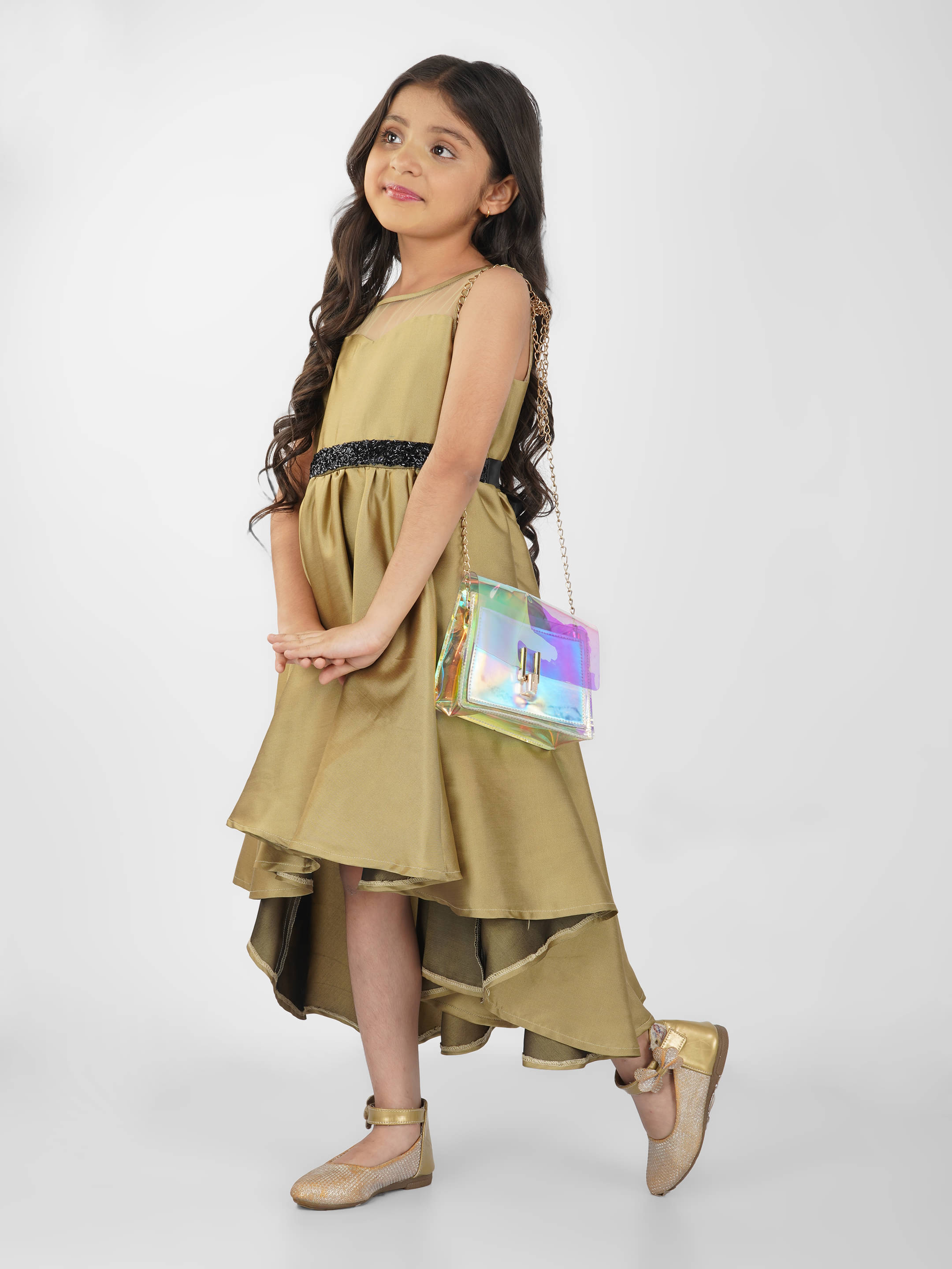 Toy Balloon Kids Net Frock For Girls ( Pack of 1 , Gold )     			Toy Balloon Kids Net Frock For Girls ( Pack of 1 , Gold )