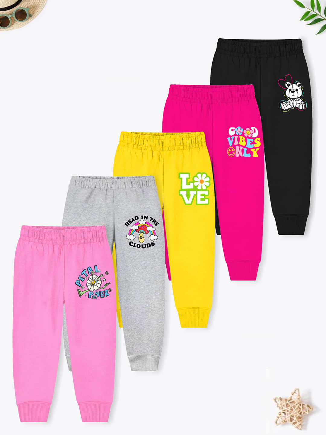 Trampoline Pack of 5 Girls Cotton Blend Pyjama ( Multicolor2 ) - Kurtas & Kurta Sets | Buy online on ZillyBuy