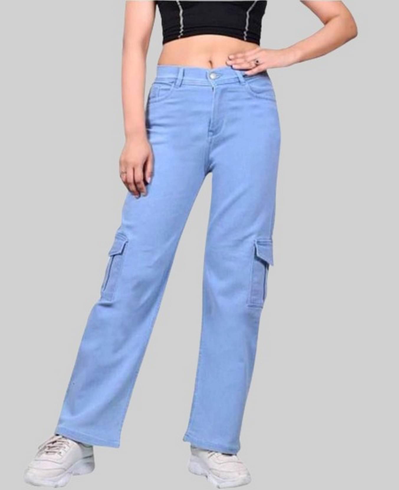     			ZARISTAA - Light Blue Denim Straight Fit Women's Jeans ( Pack of 1 )