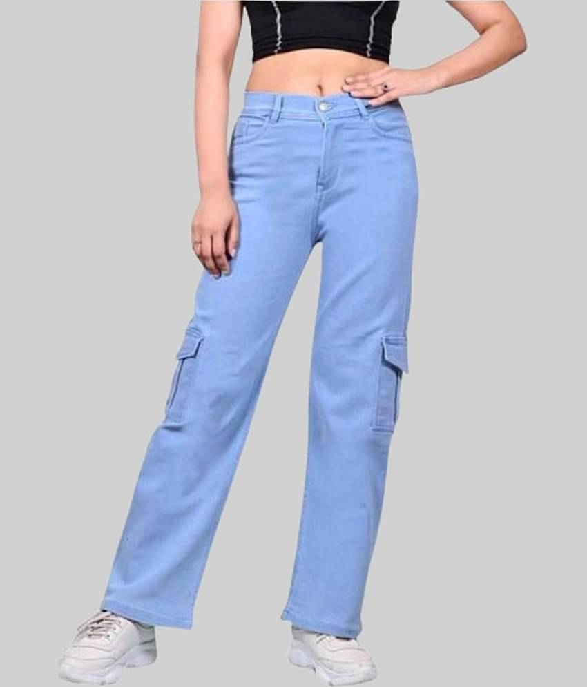 ZARISTAA - Light Blue Denim Straight Fit Women's Jeans ( Pack of 1 )
