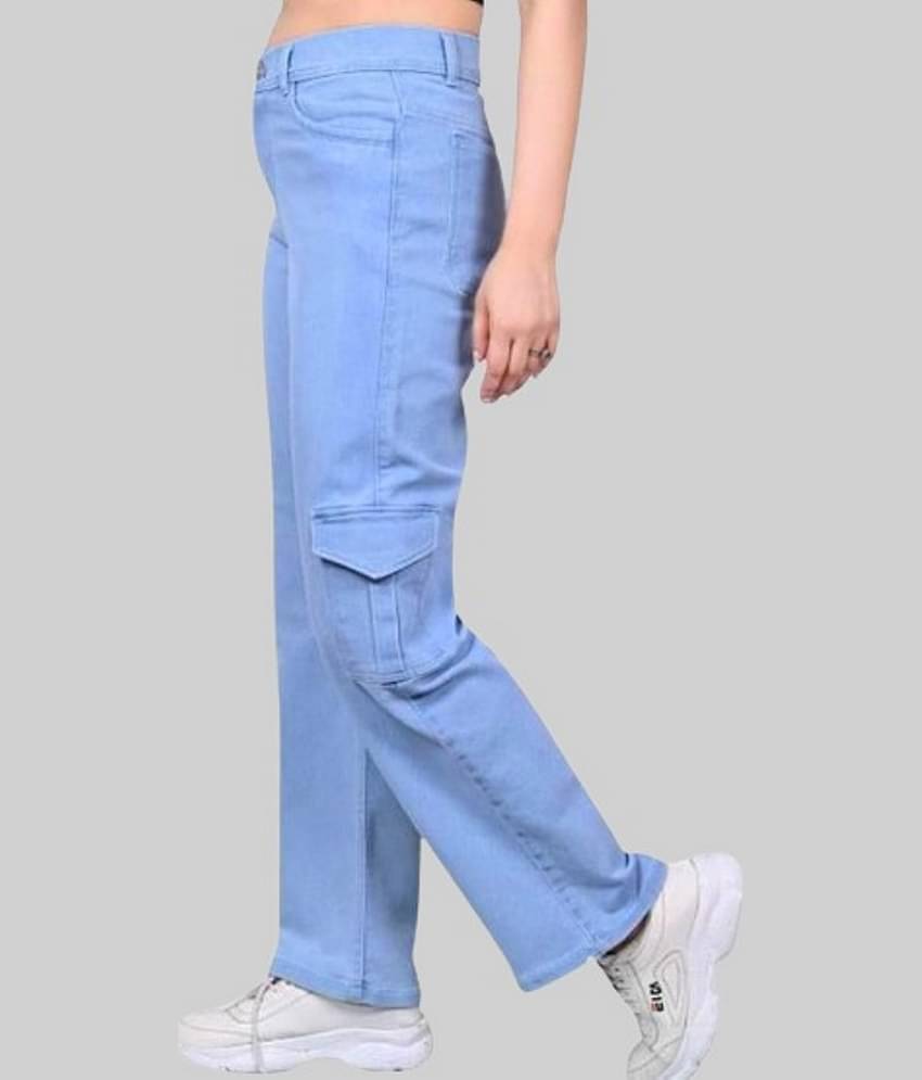 ZARISTAA - Light Blue Denim Straight Fit Women's Jeans ( Pack of 1 )
