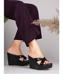 JM Looks Black Women's Sandal Heels