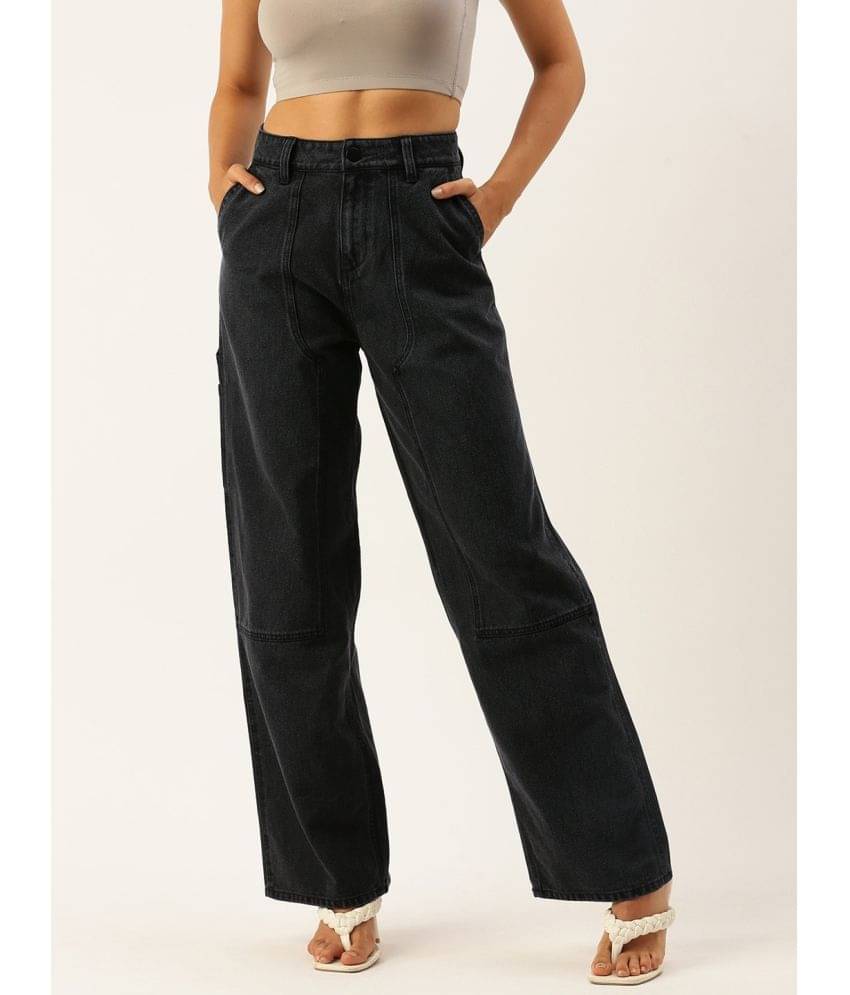    			Bene Kleed Women High-Rise Carpenter Style Relaxed Fit Pure Cotton Jeans