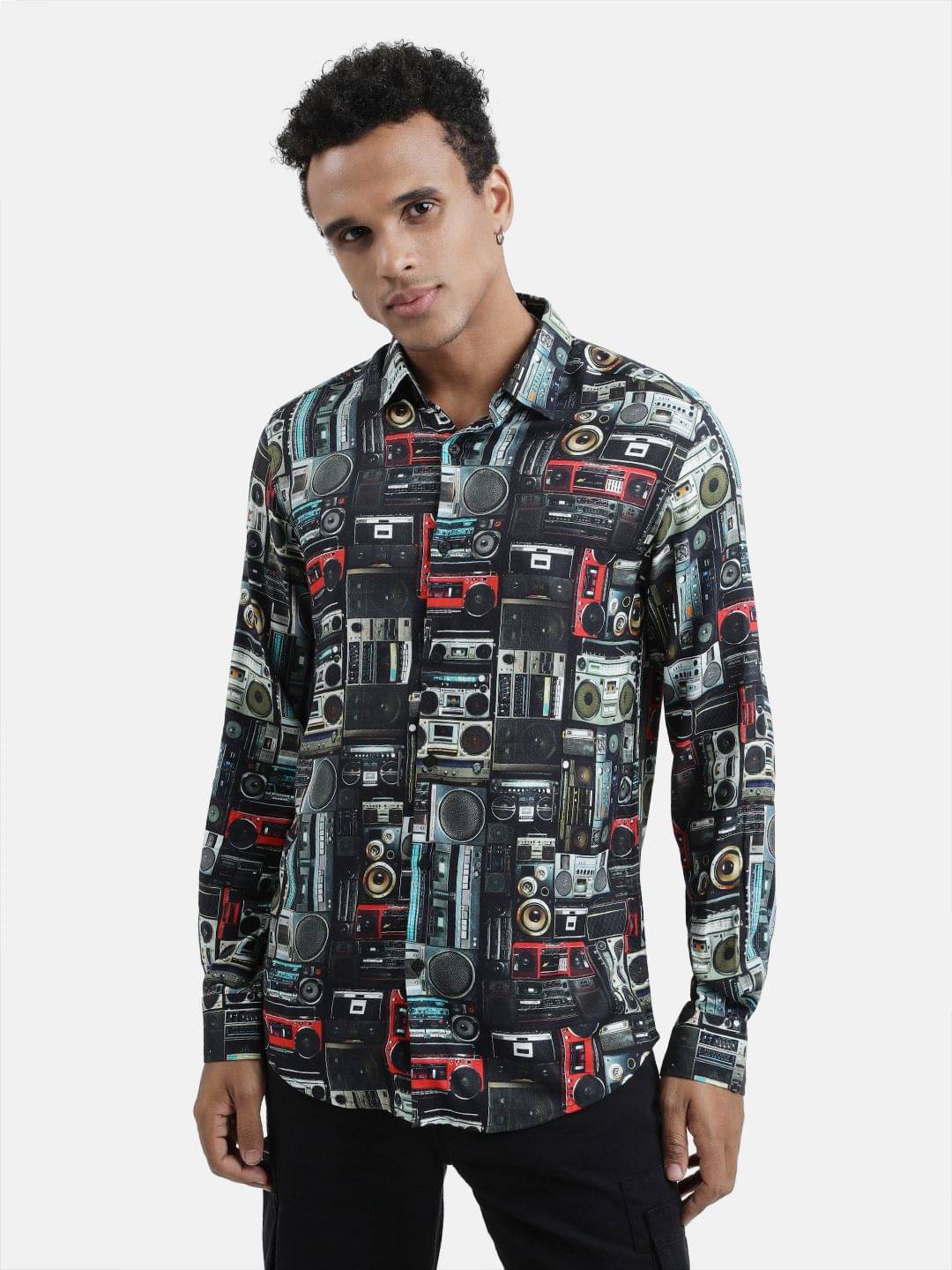 Bene Kleed Graphic Printed Spread Collar Casual Shirt Bene Kleed Graphic Printed Spread Collar Casual Shirt