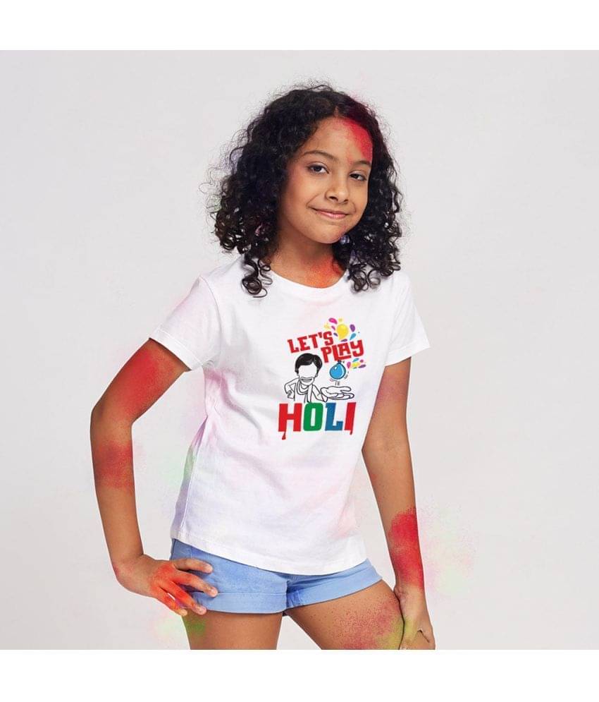     			Bonorganik Pack of 1 Girls Cotton T-Shirt ( White )