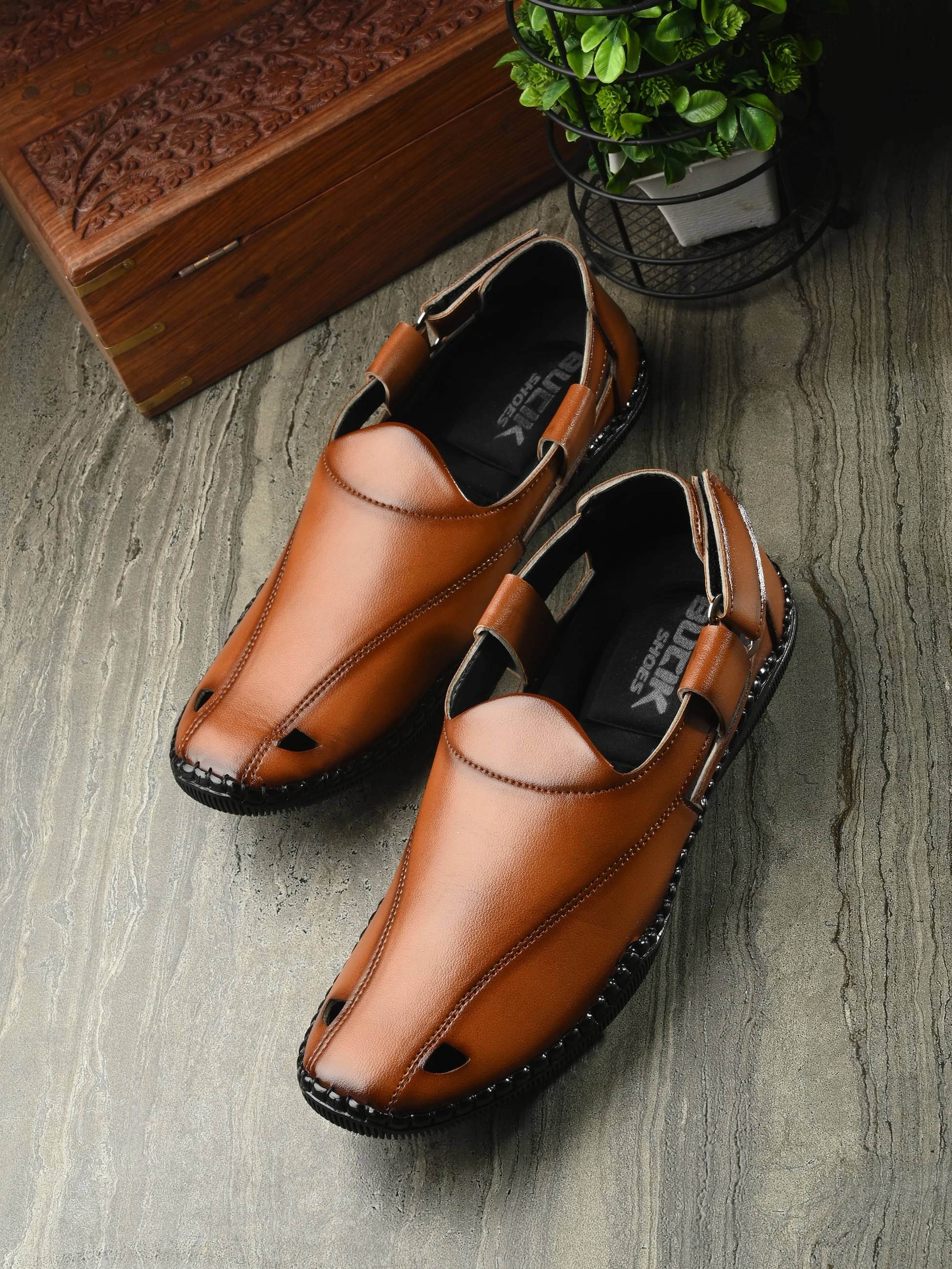Bucik - Tan Men's Sandals     			Bucik - Tan Men's Sandals