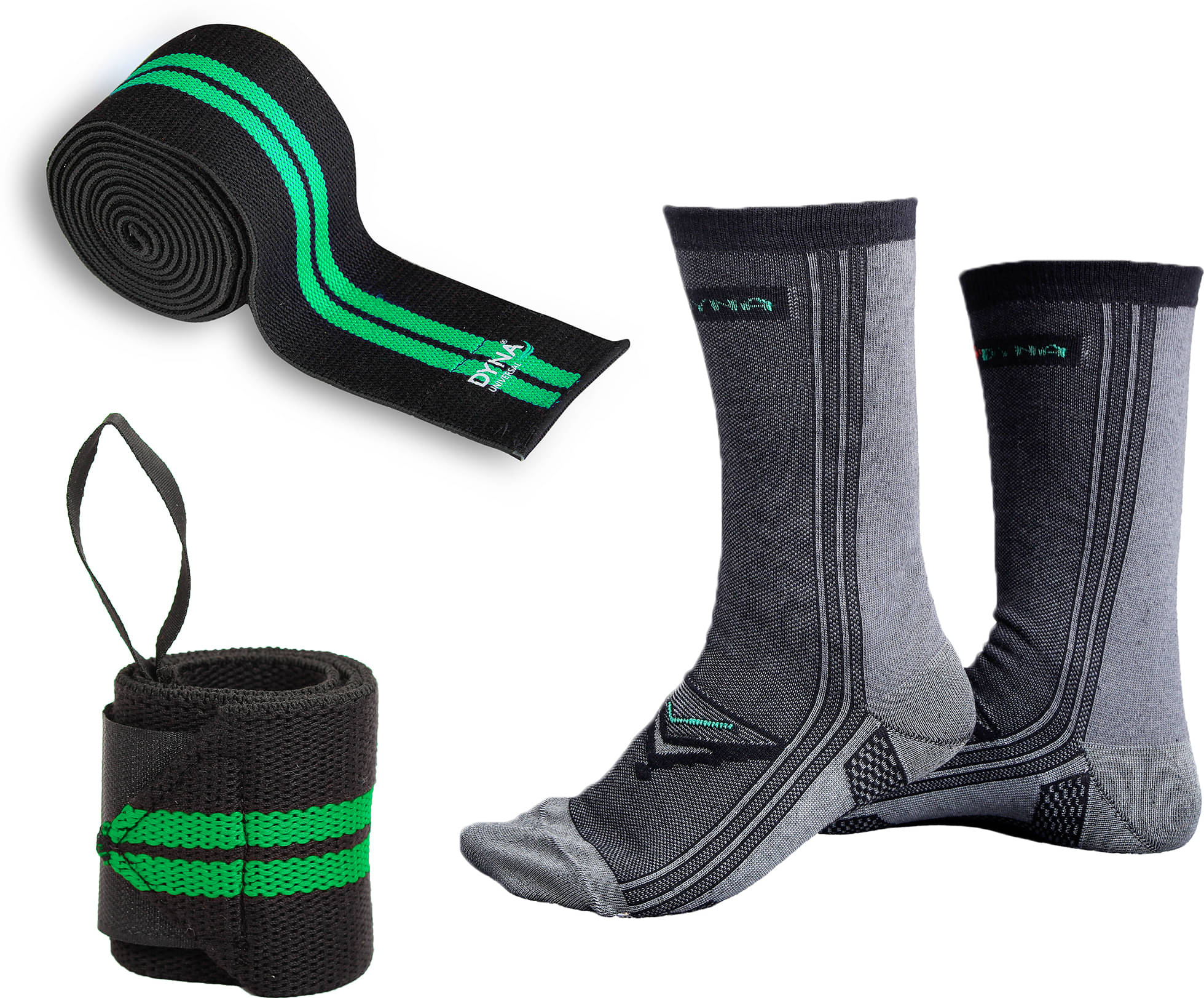     			Dyna GYM Combo Set Wrist Support with Socks -Free Size
