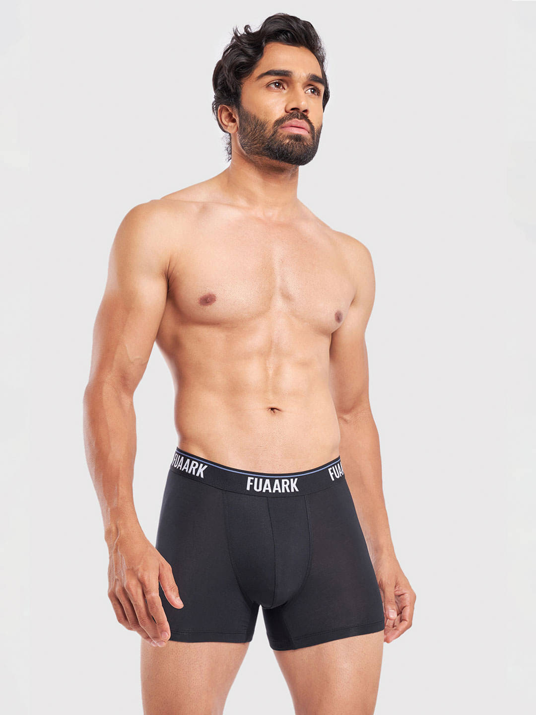     			Fuaark Pack of 1 Modal Trunks For Men's ( Black )