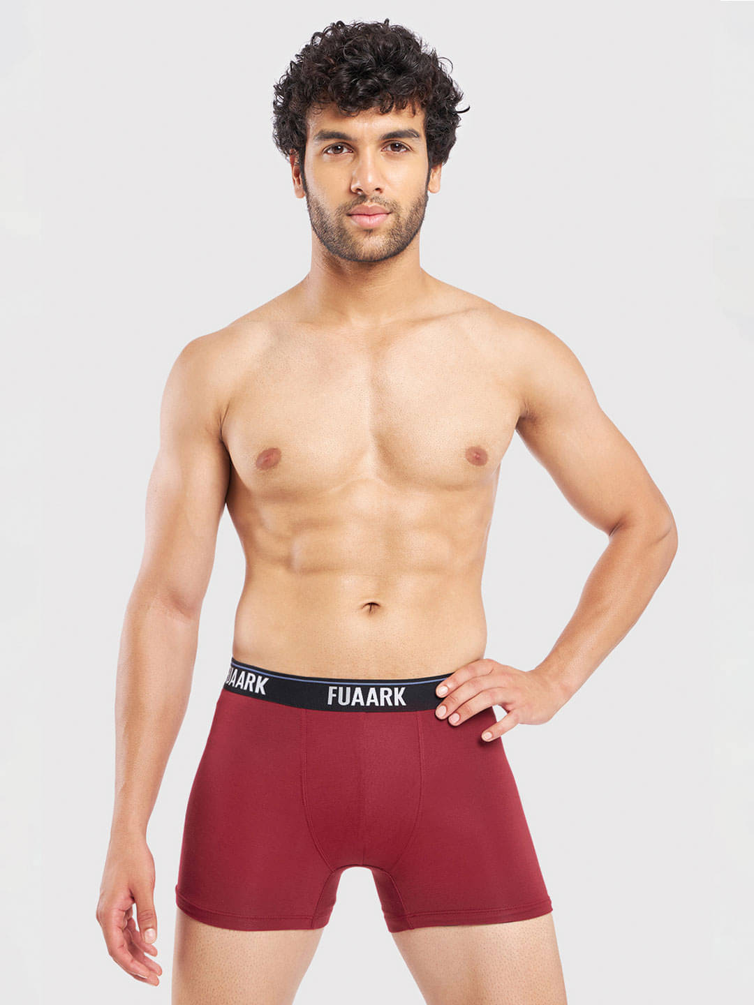 Fuaark Pack of 1 Modal Trunks For Men's ( Maroon )     			Fuaark Pack of 1 Modal Trunks For Men's ( Maroon )