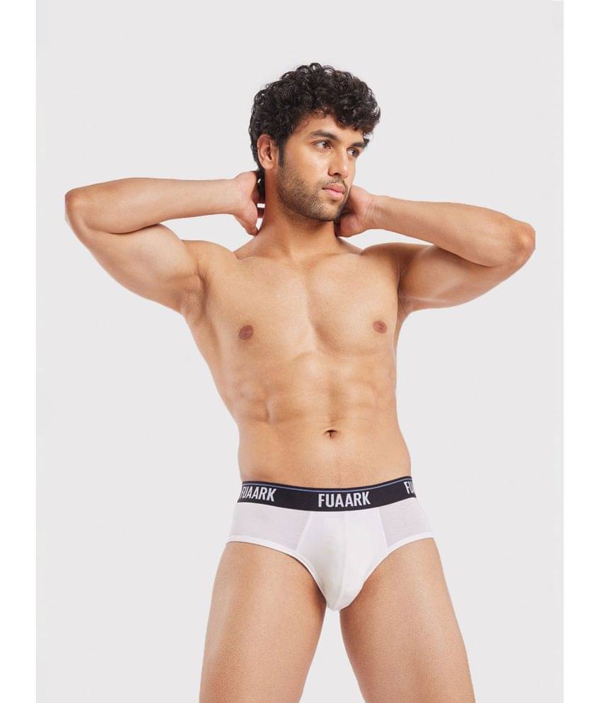 Fuaark Pack of 1 Modal Briefs For Men's ( White ) Fuaark Pack of 1 Modal Briefs For Men's ( White )