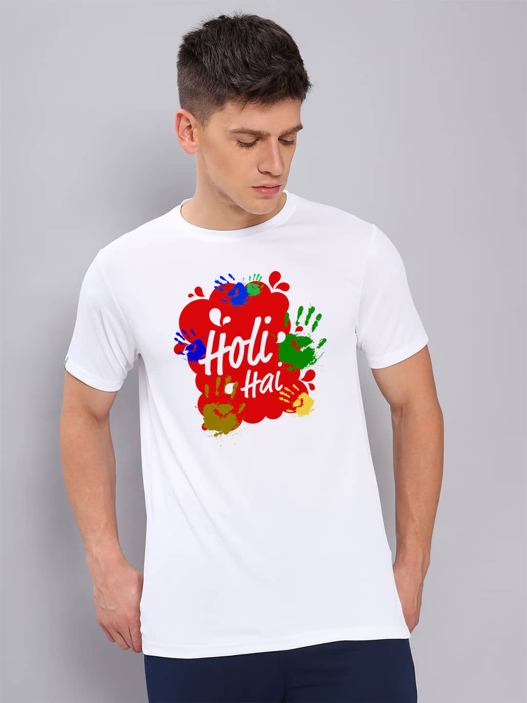 GET GOLF Pack of 1 Cotton Blend Regular Fit Men's T-Shirt ( White )