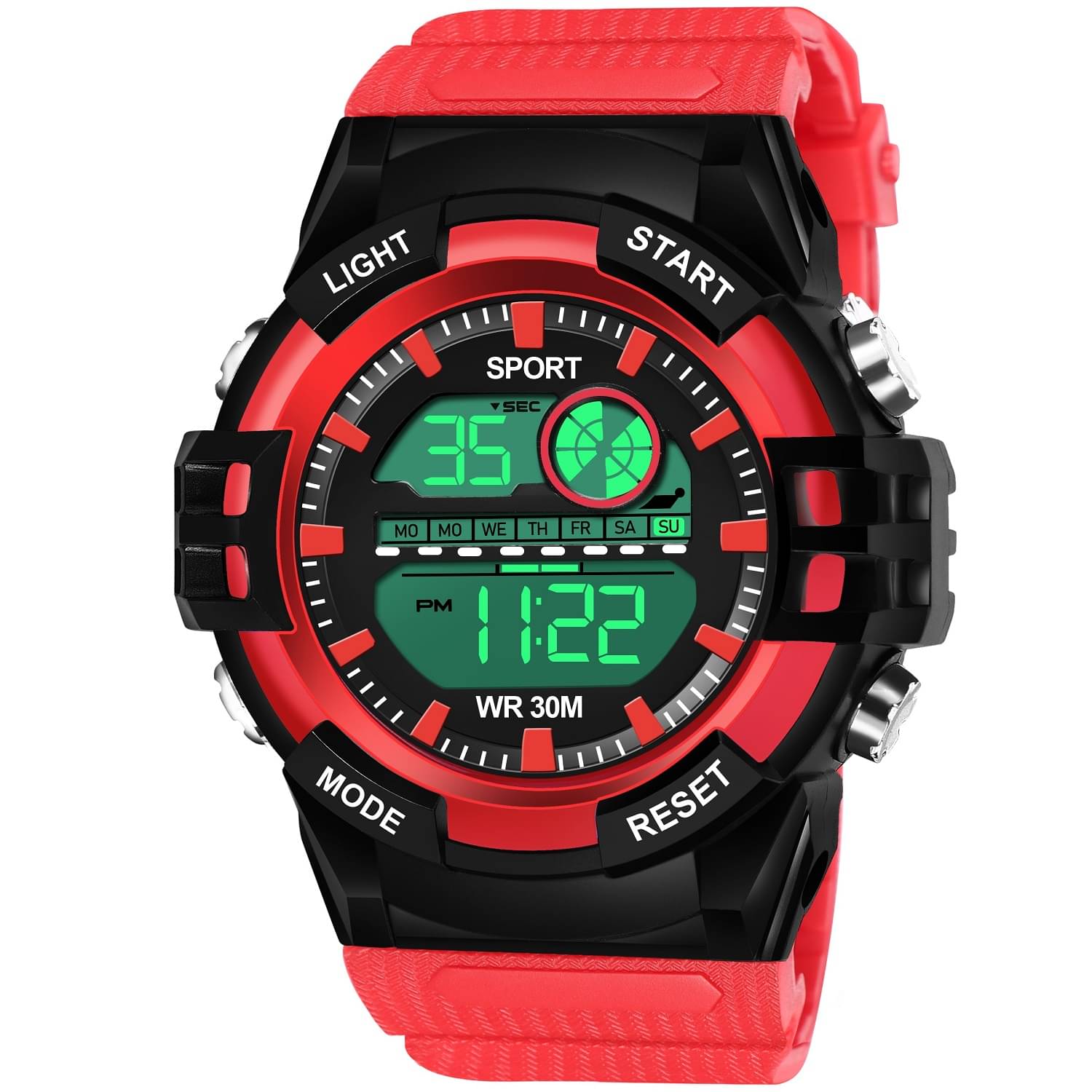     			Hala Red Resin Digital Men's Watch