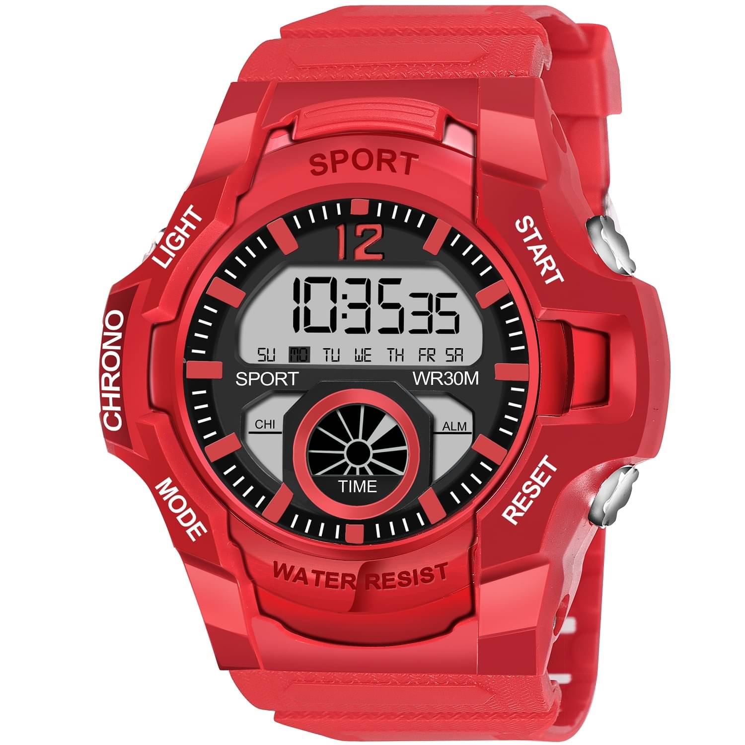     			Hala Red Resin Digital Men's Watch