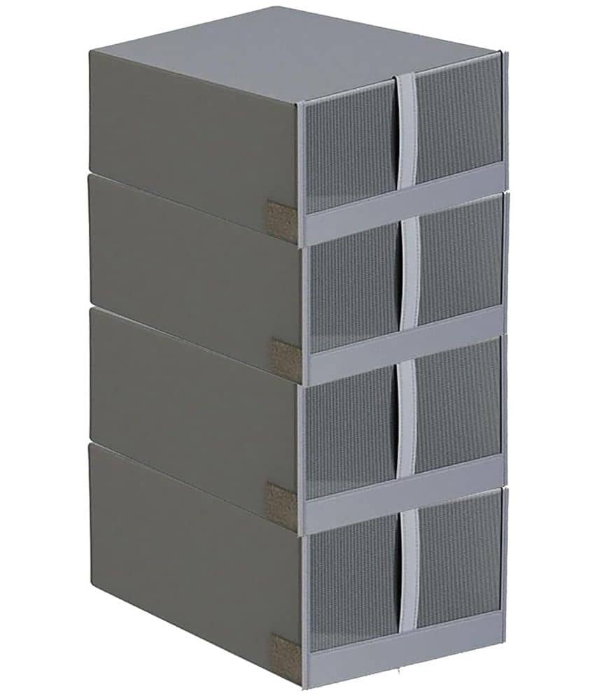 House Of Quirk Synthetic 4 Tier Shoe Rack Multi Color