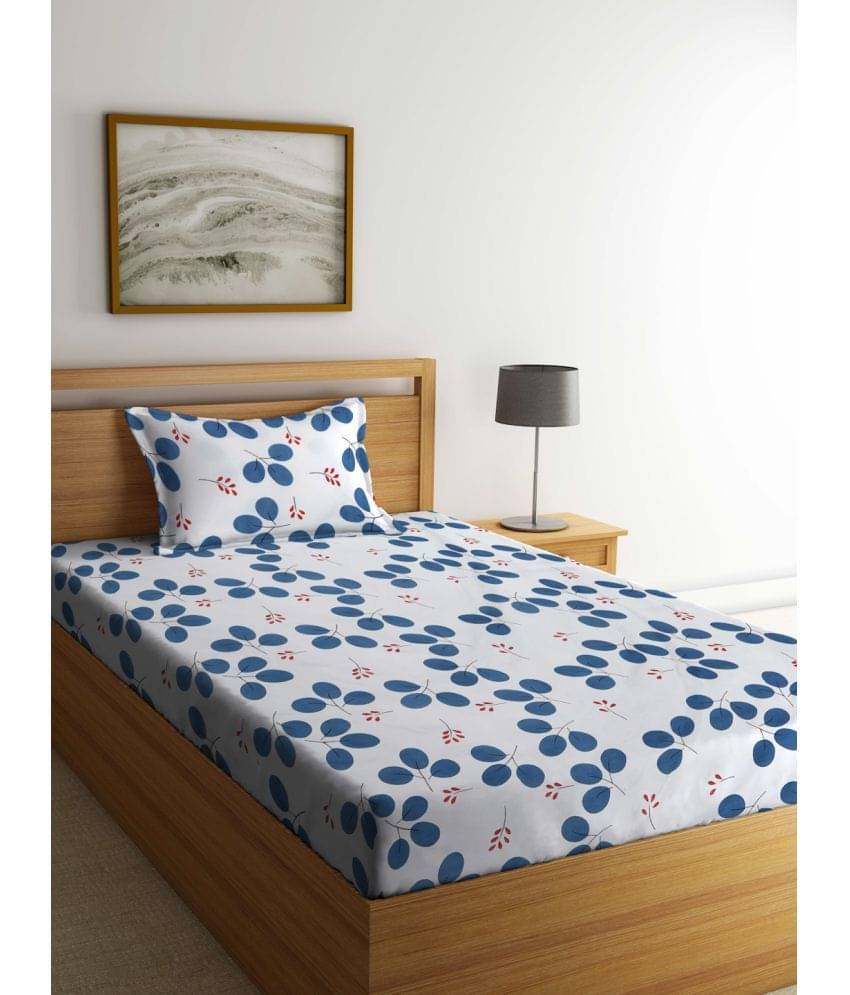 Klotthe Poly Cotton 1 Single Bedsheet with 1 Pillow Cover ( White )     			Klotthe Poly Cotton 1 Single Bedsheet with 1 Pillow Cover ( White )