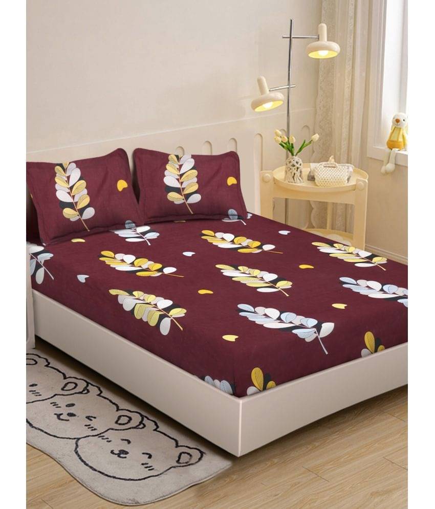 Klotthe Poly Cotton Nature 1 Single Bedsheet with 2 Pillow Covers - Brown     			Klotthe Poly Cotton Nature 1 Single Bedsheet with 2 Pillow Covers - Brown