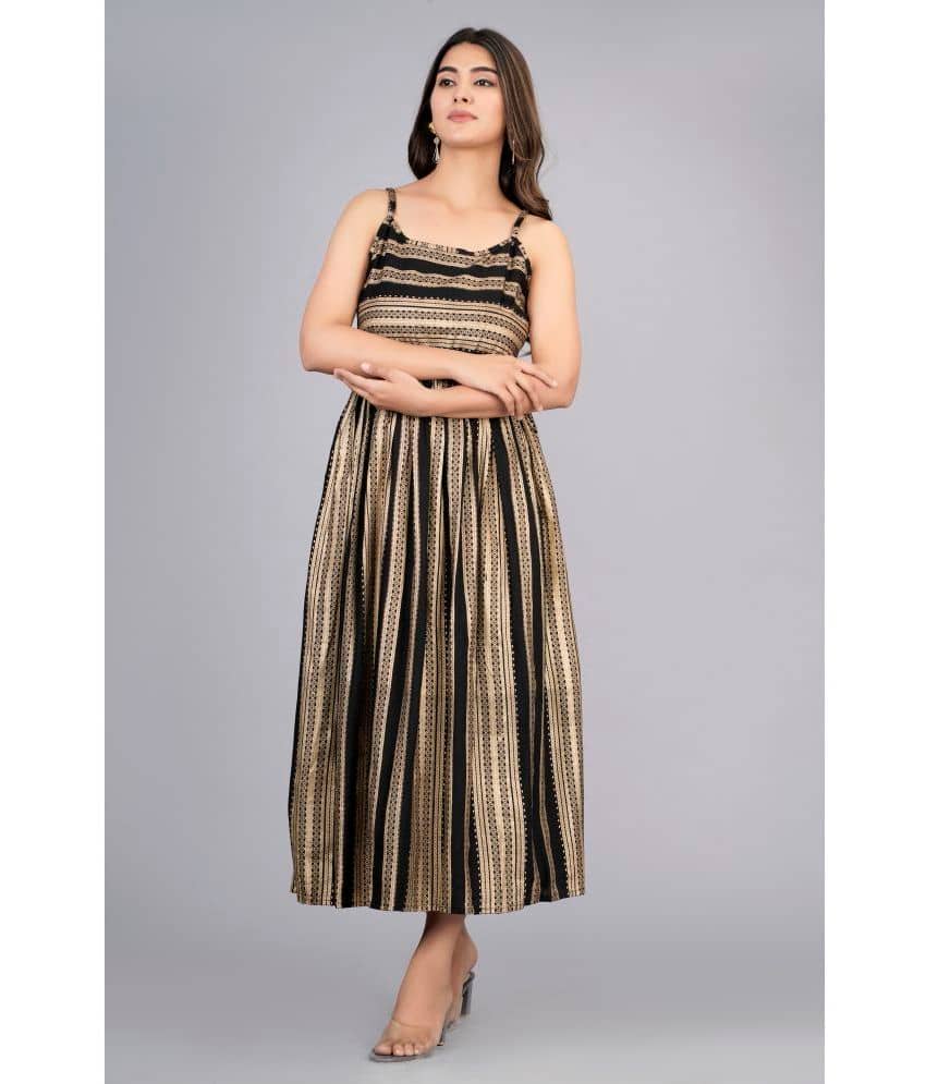 NUPITAL Rayon Printed Anarkali Women's Kurti - Black ( Pack of 1 ) - Kurtis, Tunics | Buy online on ZillyBuy
