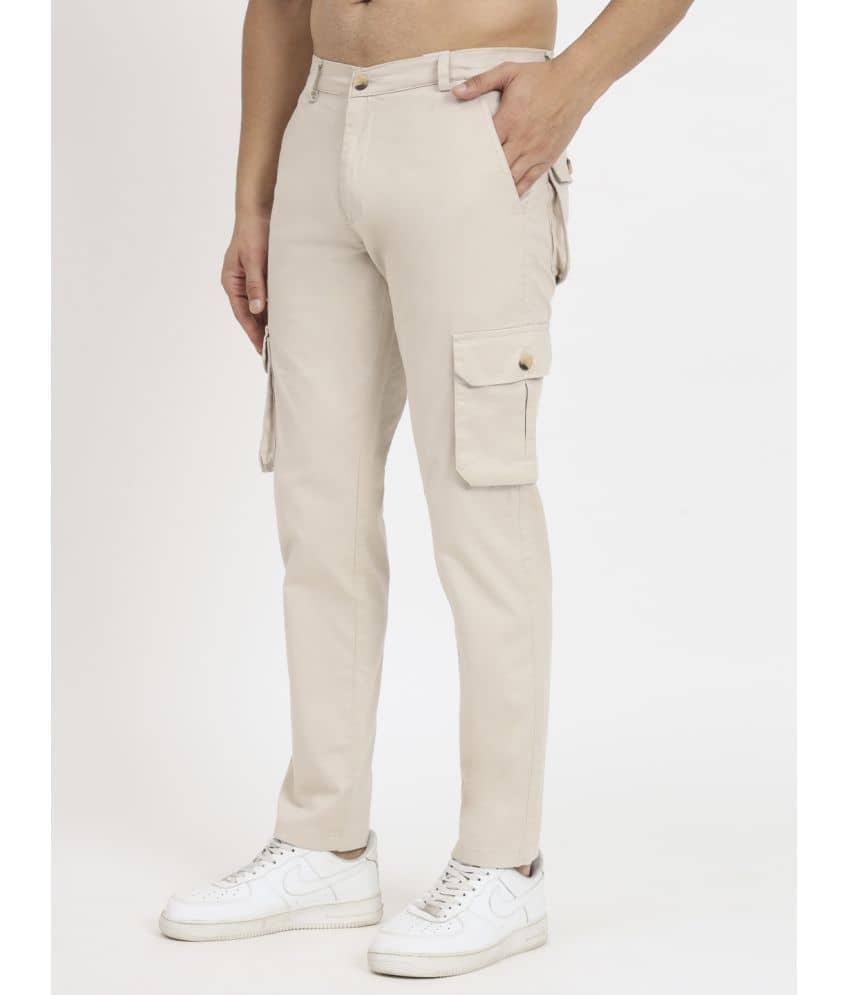 RAGZO Regular Flat Men's Cargos - Cream ( Pack of 1 ) - Trousers | Buy online on ZillyBuy