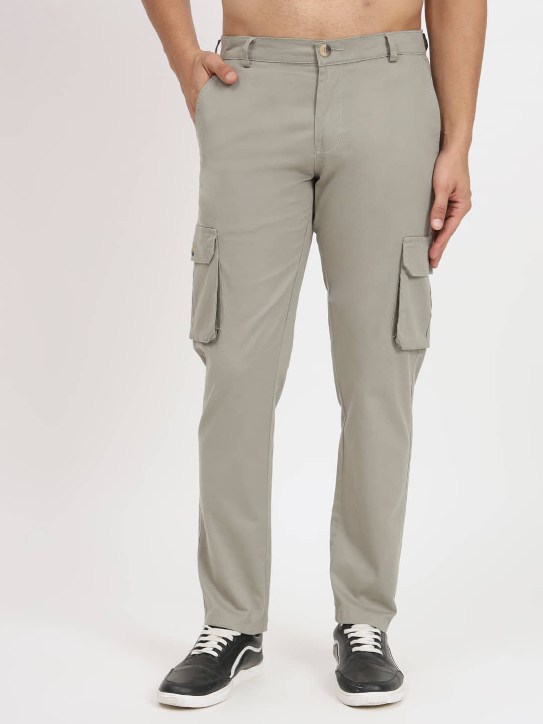 RAGZO Regular Flat Men's Cargos - Light Green ( Pack of 1 ) - Trousers | Buy online on ZillyBuy