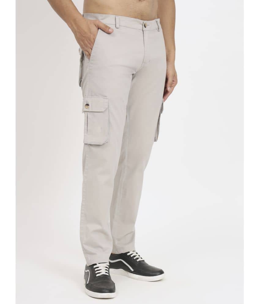 RAGZO Regular Flat Men's Cargos - Light Grey ( Pack of 1 ) - Trousers | Buy online on ZillyBuy