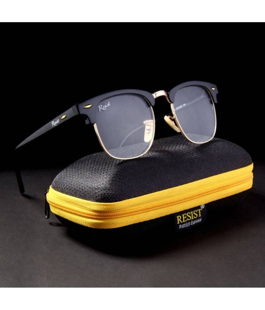 RESIST EYEWEAR Gold Rectangular Sunglasses ( Pack of 1 )     			RESIST EYEWEAR Gold Rectangular Sunglasses ( Pack of 1 )