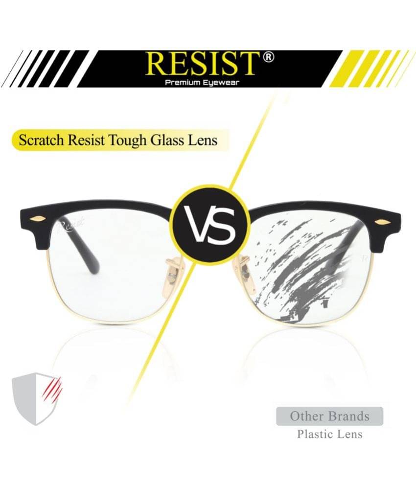 RESIST EYEWEAR Gold Rectangular Sunglasses ( Pack of 1 ) RESIST EYEWEAR Gold Rectangular Sunglasses ( Pack of 1 )