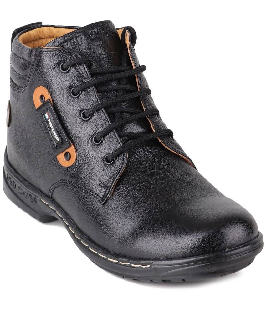     			Red Chief Black Men's Casual Boots