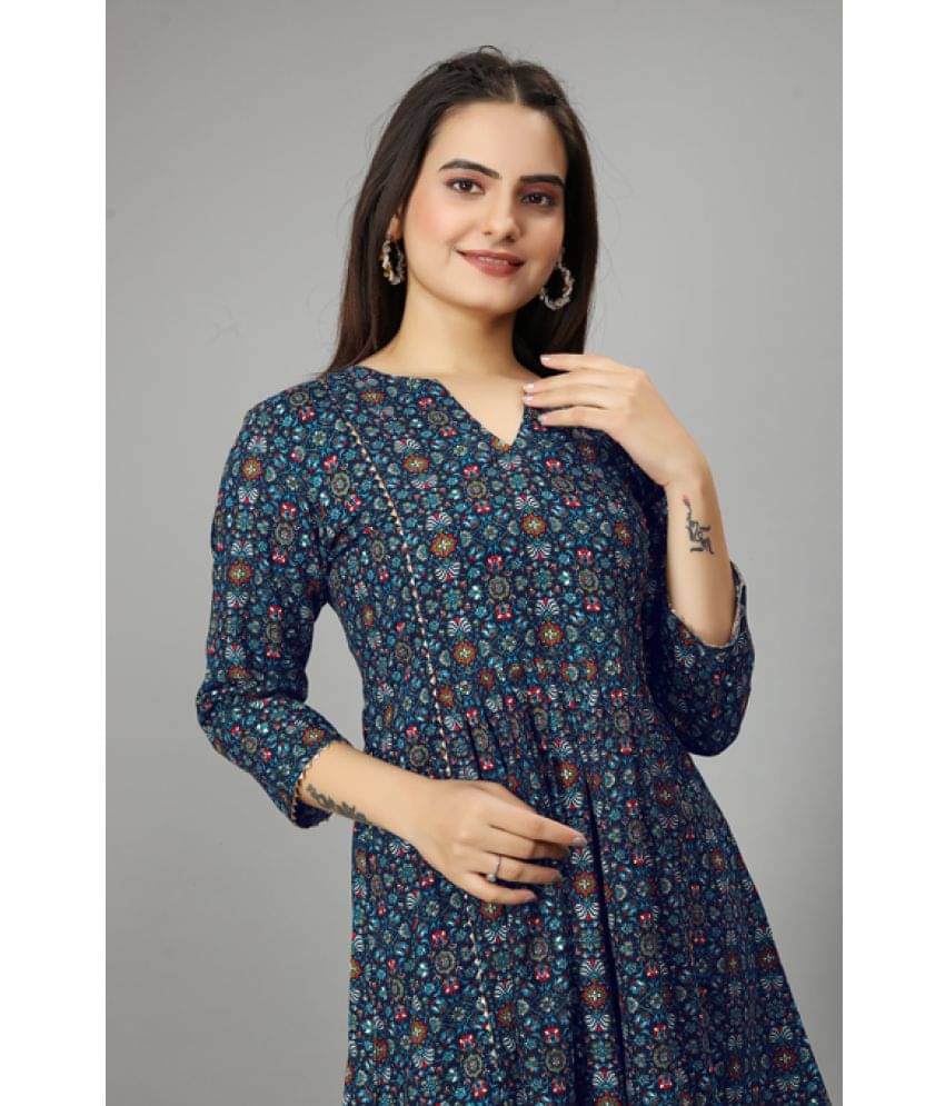     			SARRAS Multi Color Viscose Women's A-Line Top ( Pack of 1 )