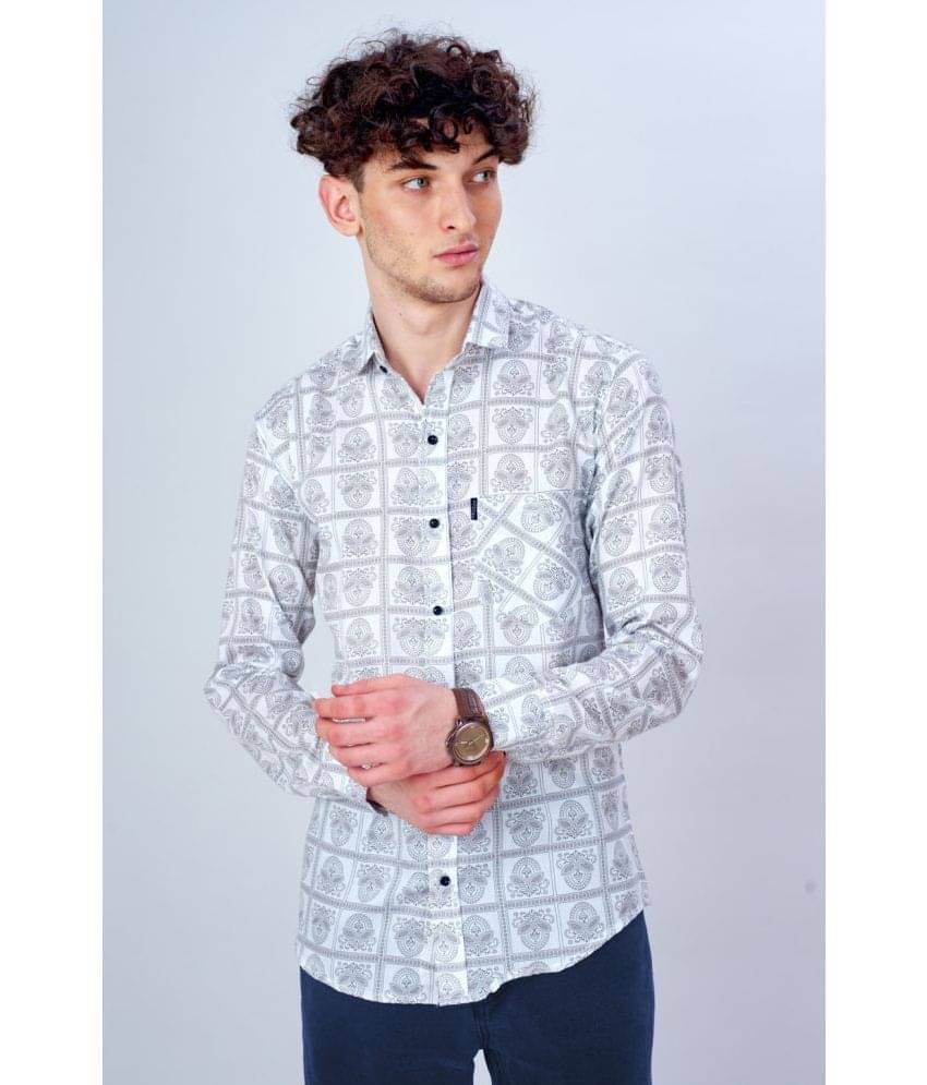Somore Cotton Blend Regular Fit Printed Full Sleeves Men's Casual Shirt - Grey ( Pack of 1 ) Somore Cotton Blend Regular Fit Printed Full Sleeves Men's Casual Shirt - Grey ( Pack of 1 )