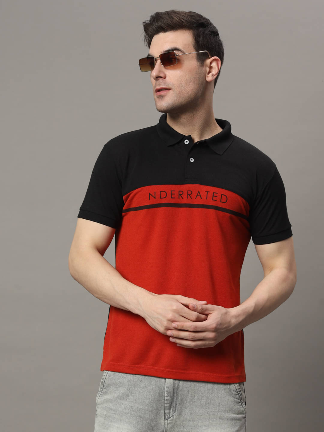     			The Million Club Pack of 1 Cotton Blend Regular Fit Printed Half Sleeves Men's Polo T Shirt ( Black )